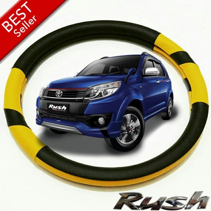 Cover Stir Mobil Rush Sarung Stir Setir Toyota Rush Pelindung Steer Mobil Toyota RUSH Kuning