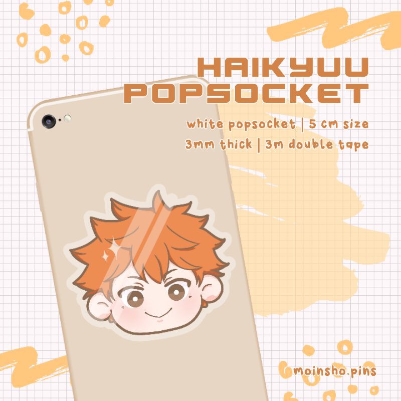 Haikyuu Griptok Akrilik Anime Fanmerch POPSOCKET