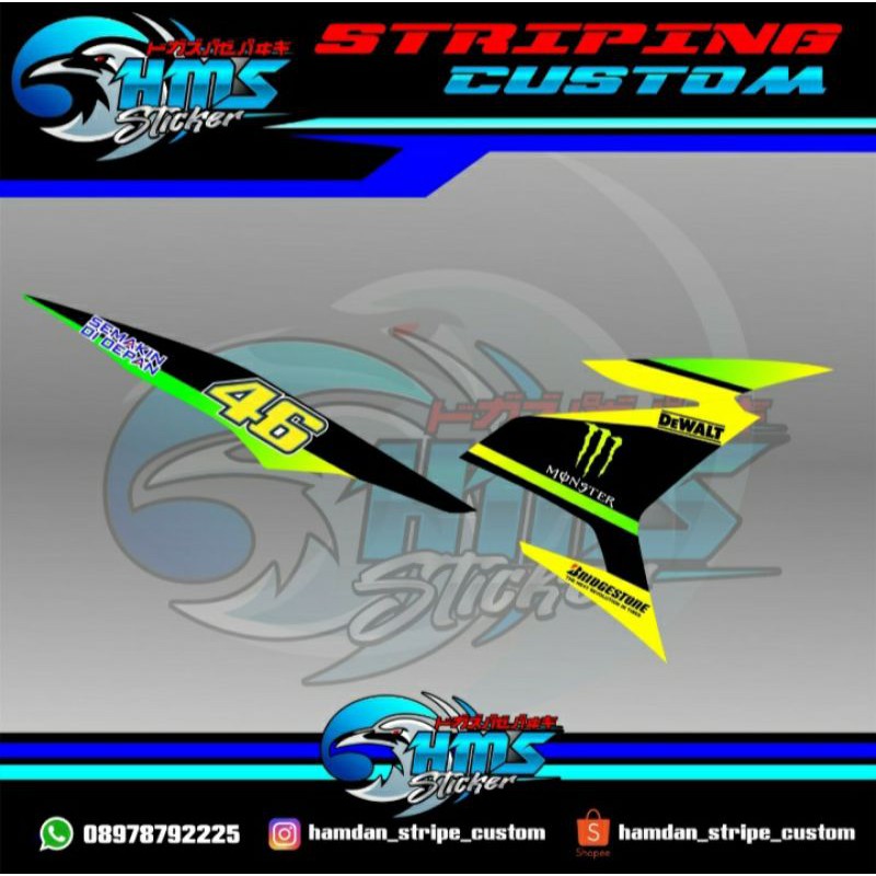 STRIPING/STICKER CUSTOM MX KING