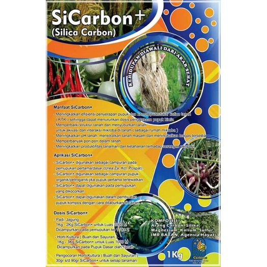 Pupuk SiCarbon Carbon Silika dan Asam Humat 1 Kg Si Carbon Carbon + SiCarbon Plus