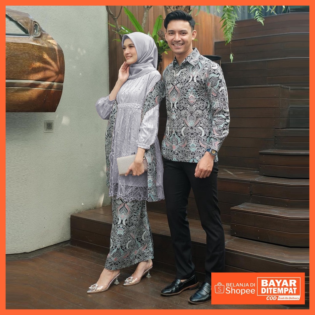 Maura Couple - Sania Ruffle Batik Couple ori Ndoro jowi DNT Garansi Termurah Shopee -Couple Clarisa