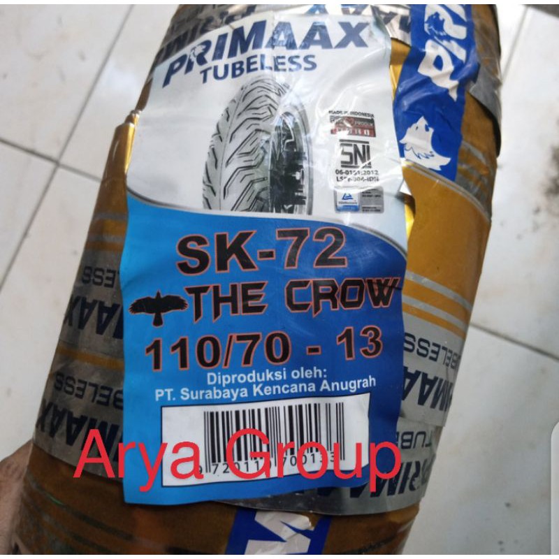 Ban tubeless NMAX Primaax 110/70-13 SK-72 primax ban depan SK 72