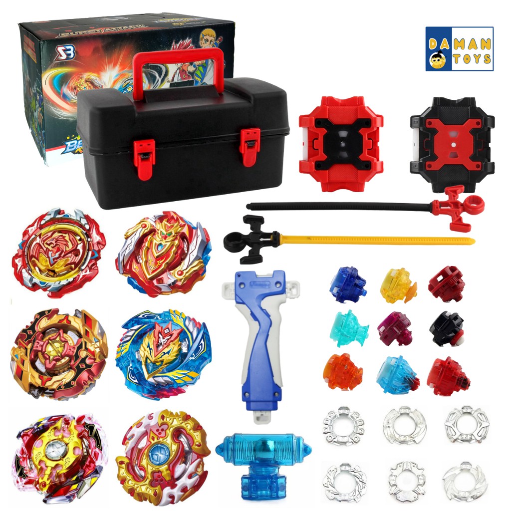 Gasing Beyblade Portable Box 8 In 1 Gasing Set