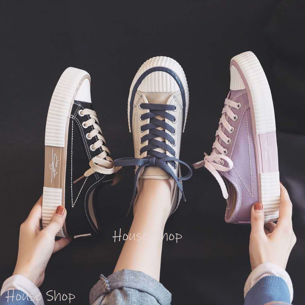 HS-0250[ Bisa COD ] Sepatu Sneakers Canvas Wanita Original Import sytel Korea-Sepatu Kanvas Wanita Import sytel Korea High Quality