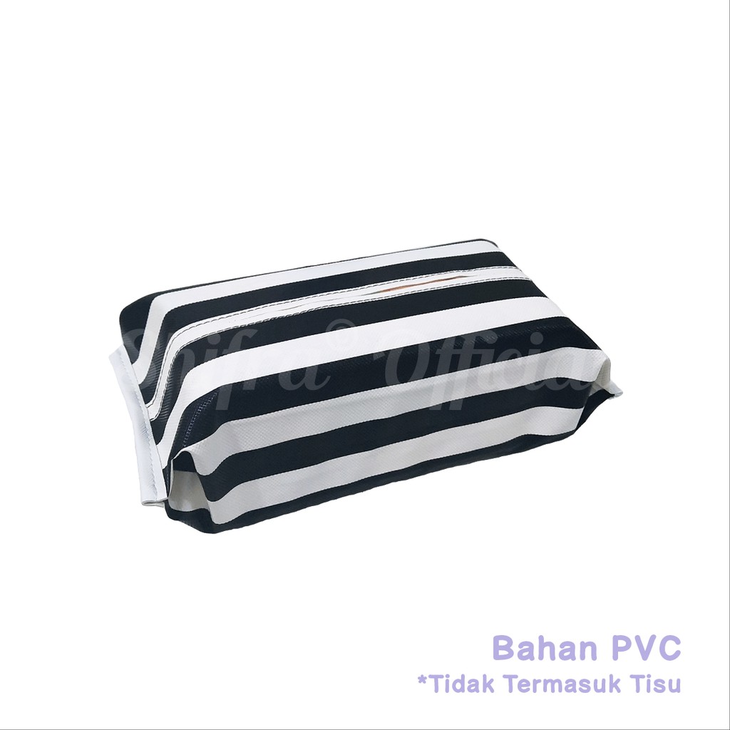 Shifra Tempat Tisu Kotak Tisu Pouch Tissue Kanvas Pattern Daun Cat Bintang
