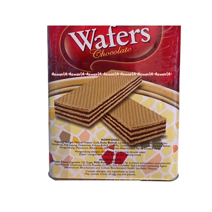 Khong Guan Wafers Chocolate 1300gr Wafer Krim Coklat Khongguan Kaleng Kong Guan Merah Waffer isi Coklat Renyah