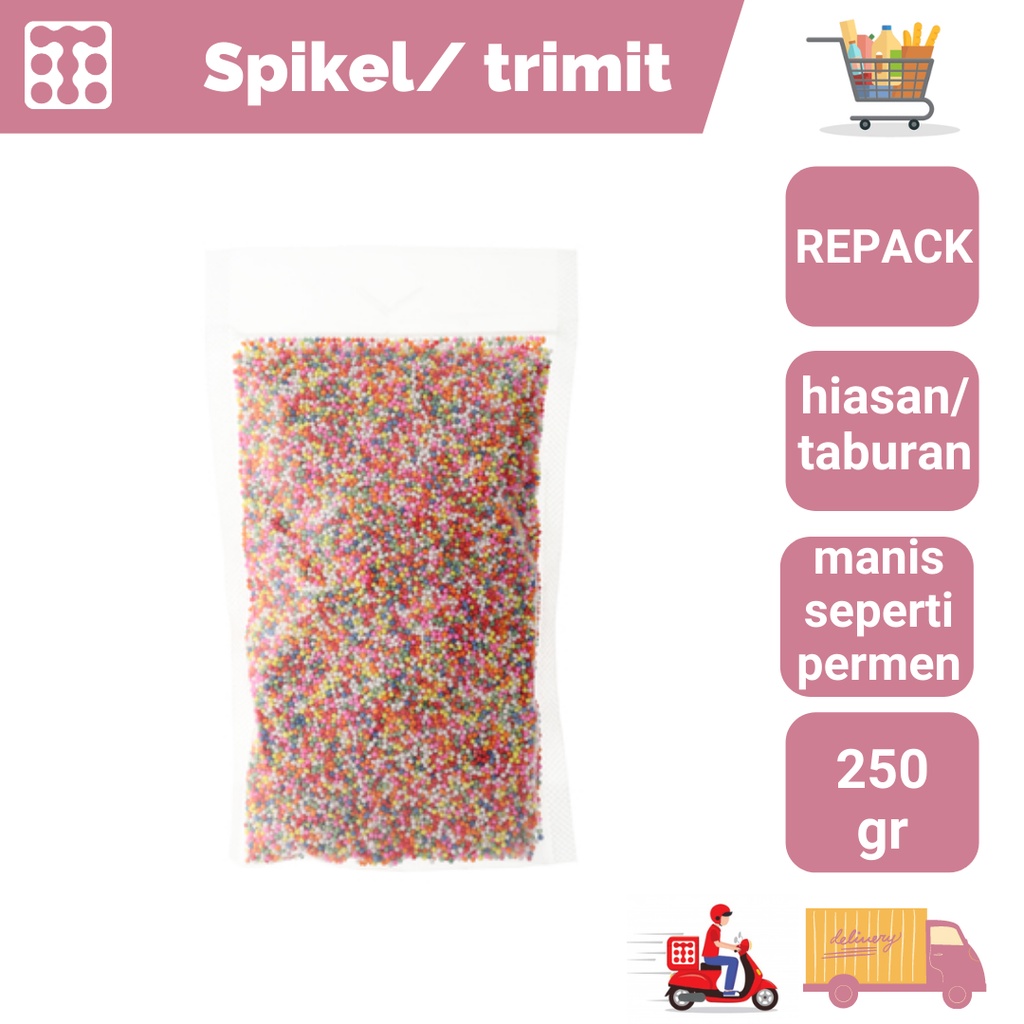 

Spikel Trimit Gula Hiasan Kue 250 Gr/ Spikel Hiasan Cup Cake 250 Gr