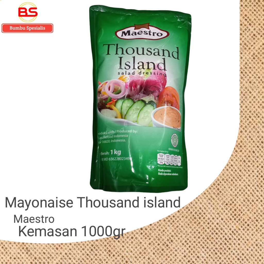 Thousand Island Pouch 1kg Maestro / 1000 kg - Tanpa Lemak