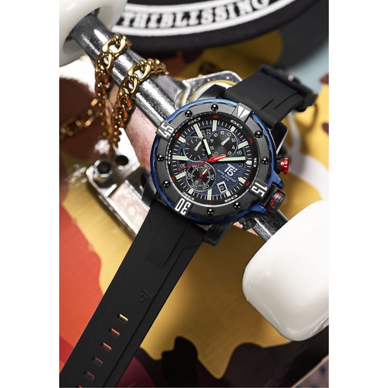 Jam tangan pria T5 H 3757G original T5 H3757 strap Rubber