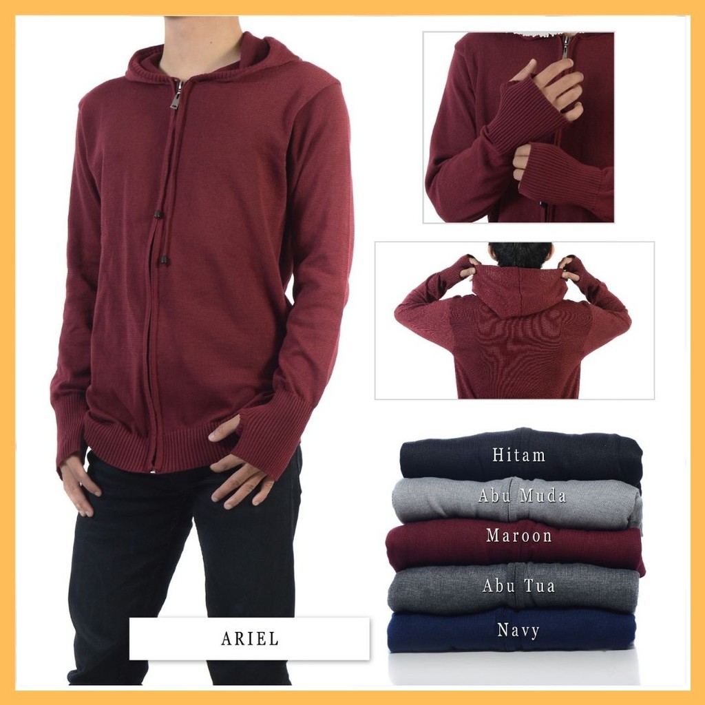 SWEATER RAJUT ARIEL  / JAKET RAJUT ARIEL /  ARIEL ROUNDHAND / BAJU RAJUT ARIEL / PAKAIAN RAJUT ARIEL / RAJUT ARIEL PRIA / JAKET PRIA ROUNDHAND