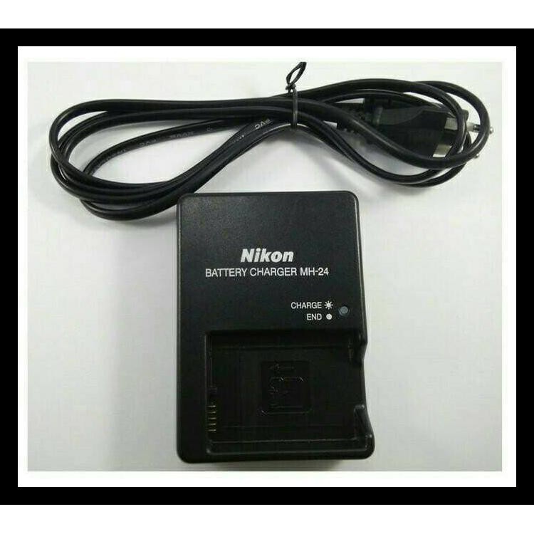 TERFAFORIT CHARGER DSLR NIKON MH-24 UNTUK BATERAI NIKON EN-EL14 D3100 D3200 D5100 ORIGINAL 100%