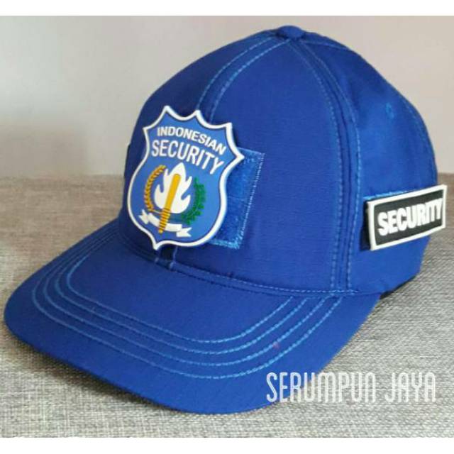 TOPI INDONESIAN SECURITY - TOPI INDONESIAN SECURITY 3 PATCH VELCRO BIRU