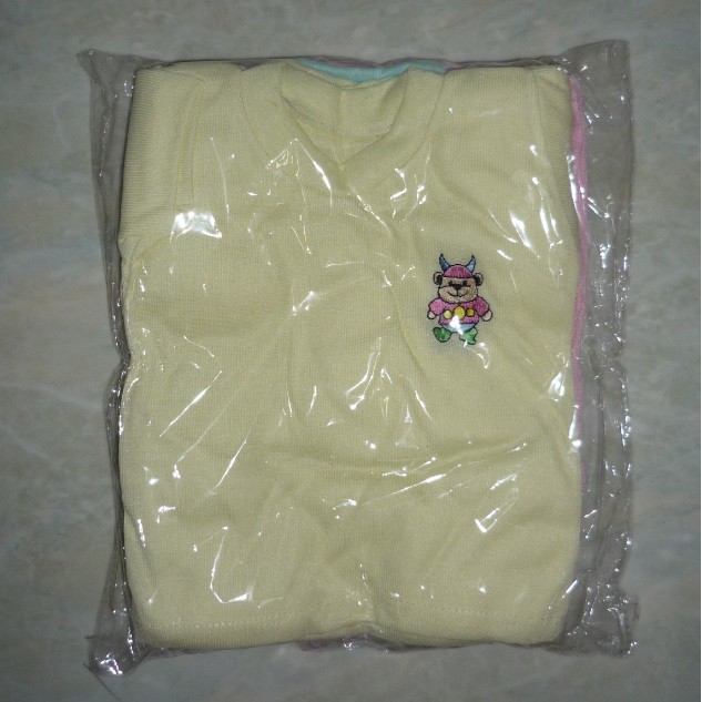 SETALI SPOROT LENGAN PENDEK ISI 1 LUSIN Bahan Kaos Sporot Motif Bordir Boneka Warna Mix Random, Kaos Bayi Lengan Pendek / Sporot / Oblong Bayi Newborn Polymere [300gr]