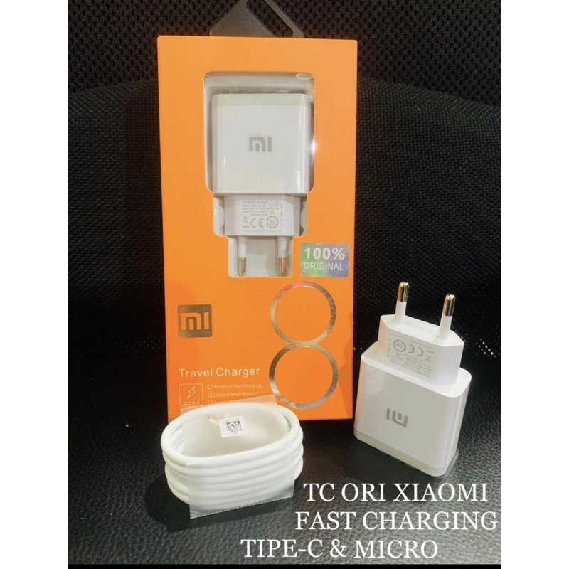 Charger XiaoMi Original Fast Charging 2.A micro TYPE C TOP