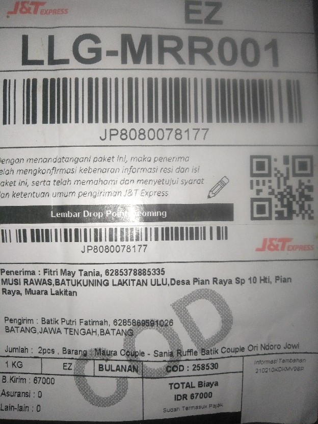 Maura Couple - Sania Ruffle Batik Couple - Cod