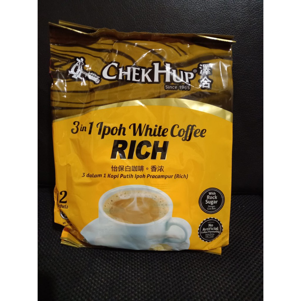 

chek hup 3 in 1 white coffee rich/ king kemasan baru