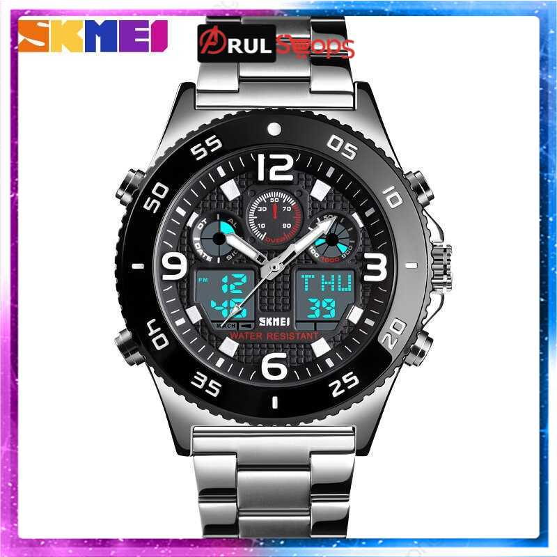 SKMEI Jam Tangan Analog Pria Strap Stainless Steel - 1538