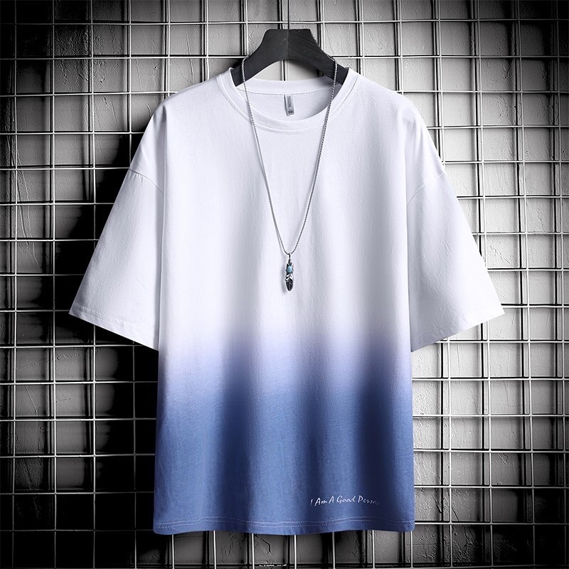 KAOS DISTRO T-SHIRT IMPORT PRIA EROPA AMERIKA KOREA WARNA GRADIEN GRADIASI M-XXXXL 4XL GR1