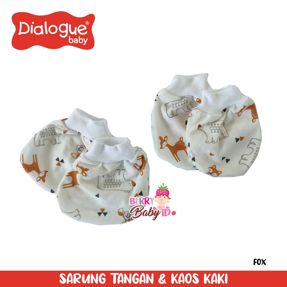 Dialogue Baby Paket 2-in-1 Sarung Tangan Kaos Kaki Bayi Mitten Booties Berry Mart