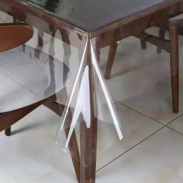 [Kds31au22ᵟ] Taplak meja plastik mika tebal 0,30mm taplak meja makan ruang tamu anti air polos benin