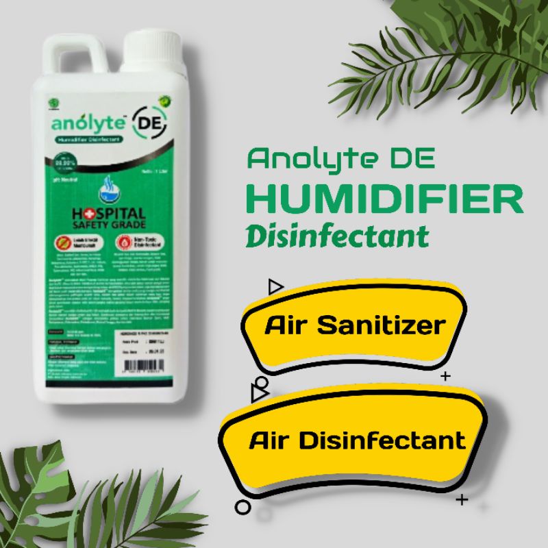 Anolyte DE Humidifier Air Sanitizer 1ltr HOCL Air Disinfectant Aman buat Pernafasan tidak beracun