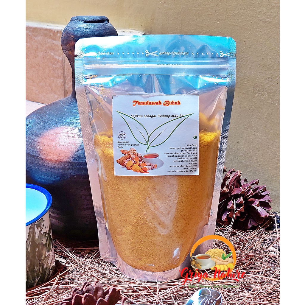 

[COD] GRIYA NATURE | Minuman Temulawak Bubuk Instant 250 gr | Jamu Nafsu Makan | Jamu Kesehatan Kulit | Meningkatkan Fungsi Hati | Obat Liver Hepatitis | Obat Lambung | Jamu Asam Lambung Maag Gerd | Minuman Herbal Serbuk Temu Lawak | Jamu Obat Herbal