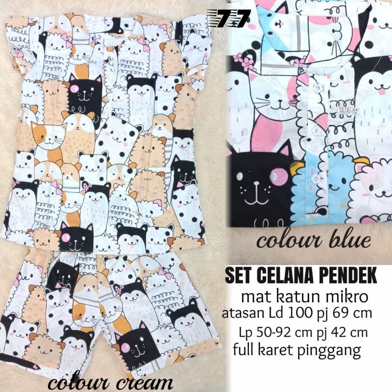 BAJU TIDUR CELANA PENDEK SET