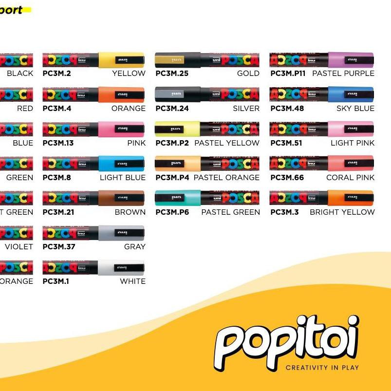 

*j-909 UNI POSCA PC-3M Paint Marker (Fine Point) Spidol warna warni PC 3M PC3M