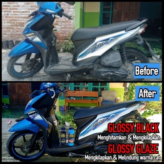 Glossy Black Premium 60ml Penghitam Motor/Mobil, Trim Restorer, Dasboard, Glossy Black Magic Premium Penghitam Body Motor/Mobil