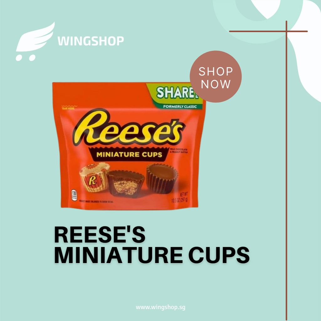 

(PO) Reese's Miniature Milk Chocolate Peanut Butter Cups Share Pack- Reese's Coklat Kacang