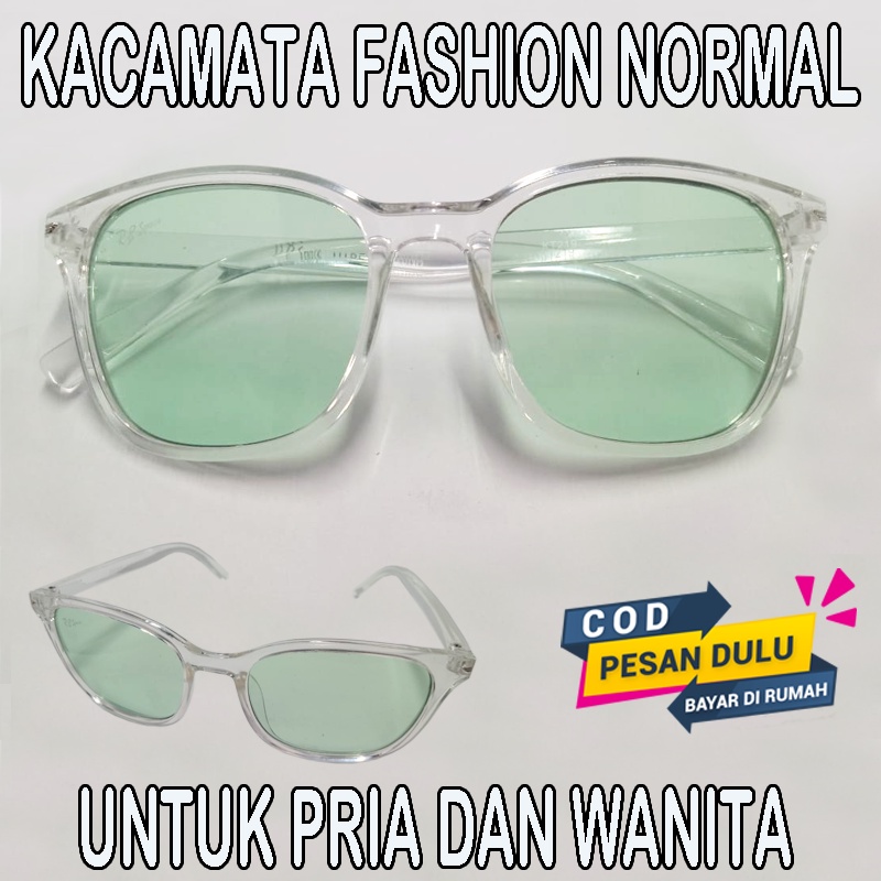 Kacamata Fashion Vintage Lensa Warna Warni Frame Kotak Kacamata Square Harajuku Oval Lensa Retro Vintage