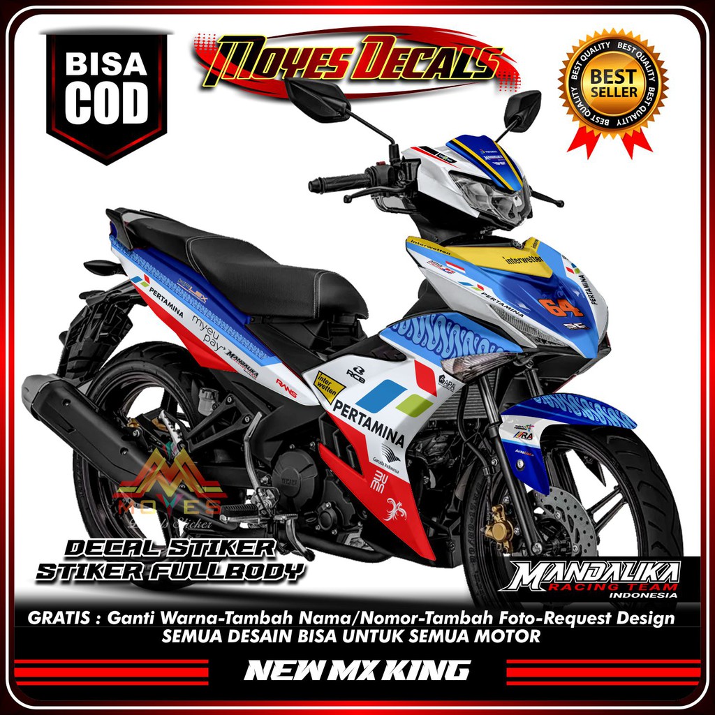 Stiker Motor MX King New Mandalika Fullbody - Decal Stiker MX King New Mandalika