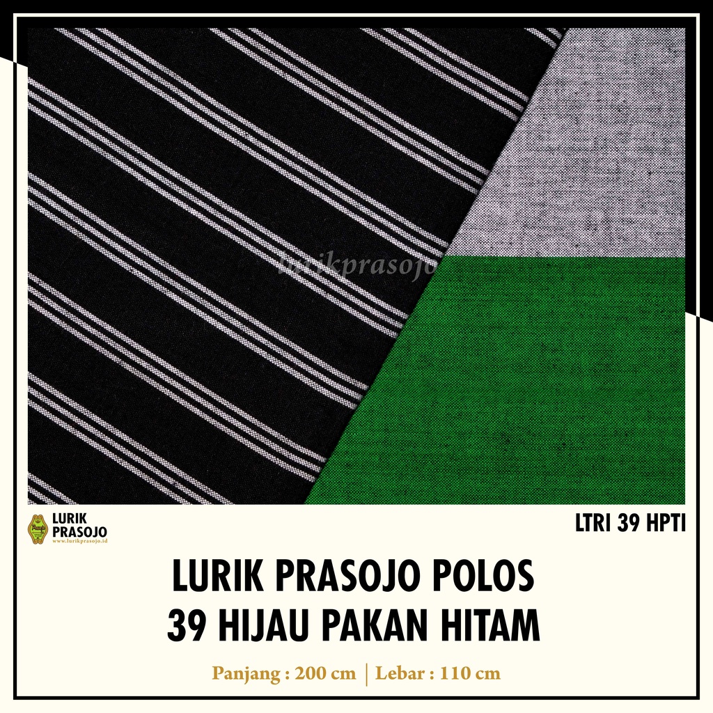 kebaya wanita Lurik Prasojo 3 in 1 39 Hijau Pakan Hitam