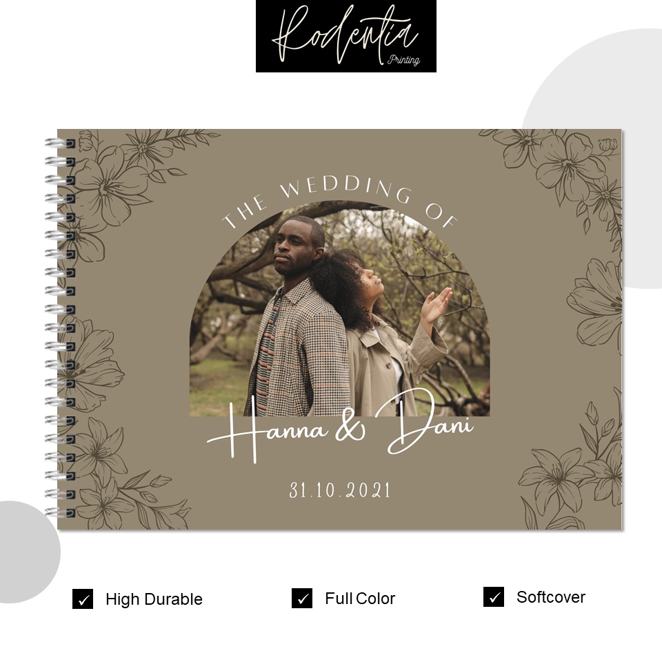 

Hard Cover Laminasi Doff Kualitas Premium Buku Tamu Guest Book Custom Foto Penikahan Khitanan Soft Cover dan Hard Cover Full Color Bahan Tebal
