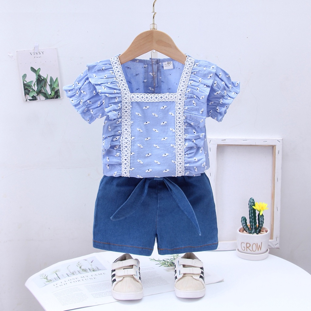 HappyOliver SET LOLITA RENDA EBV Bayi Baju setelan Anak Perempuan Import lucu berkualitas