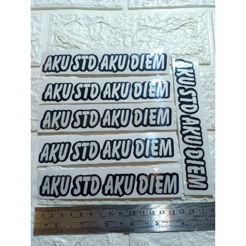 

Stiker aku std aku diem cutting harga 1pcs