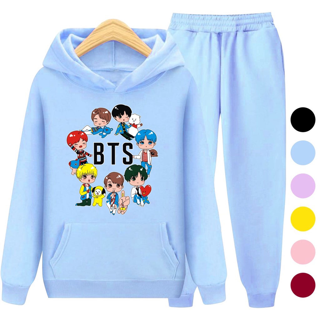 Sweater Hoodie anak setelan / sweater hoodie anak dan remaja BTS sweater hoodie anak set / jaket abg