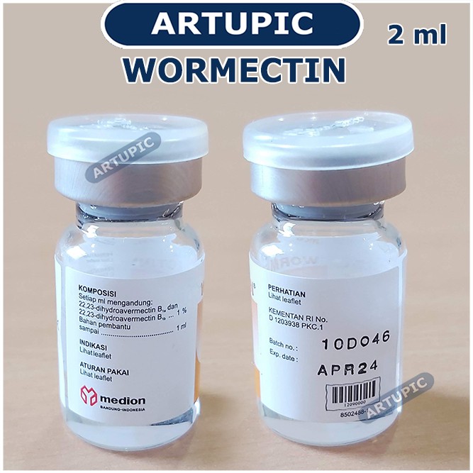 Wormectin Injeksi 2 ml Obat Scabies Suntik Injeksi Kudix Kutu Jamur Caplax Cacing Kucing Kelinci