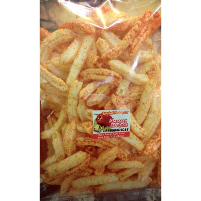

Kerupuk pedas ukuran besar
