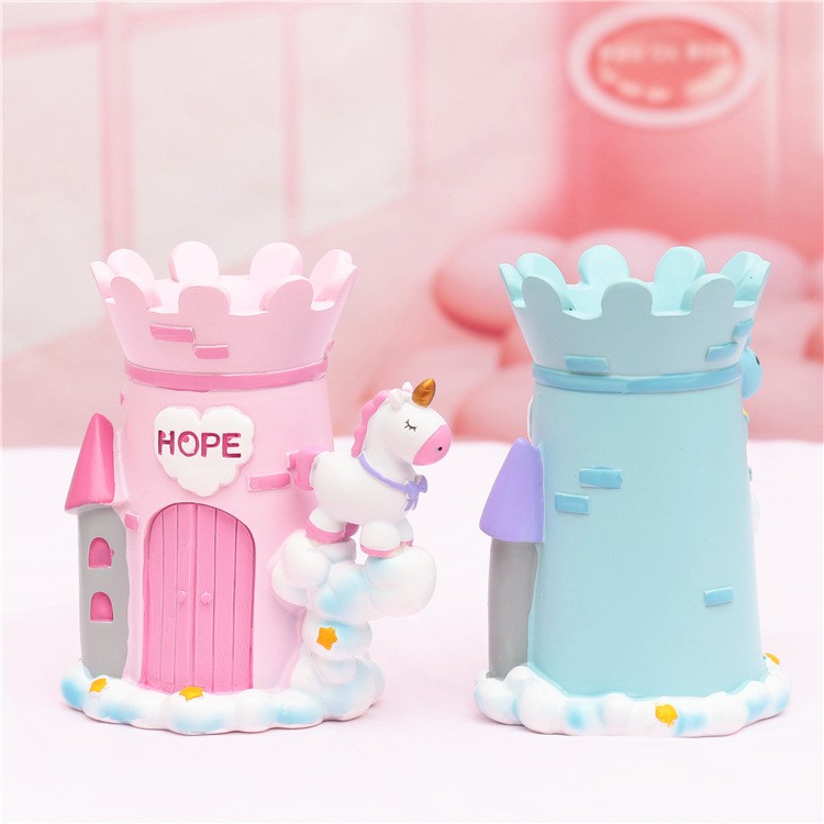 Tempat pen pensil unicorn container pajangan meja