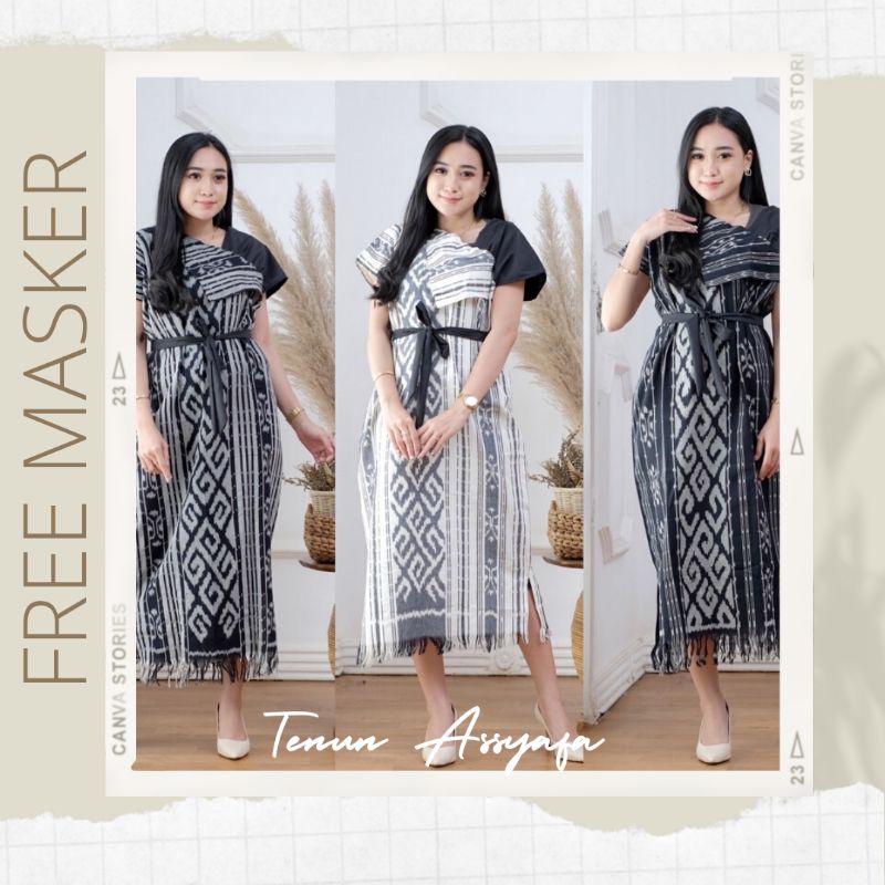 Dress Tenun Ikat Troso || Tunik Tenun Troso || Baju Tenun Etnik