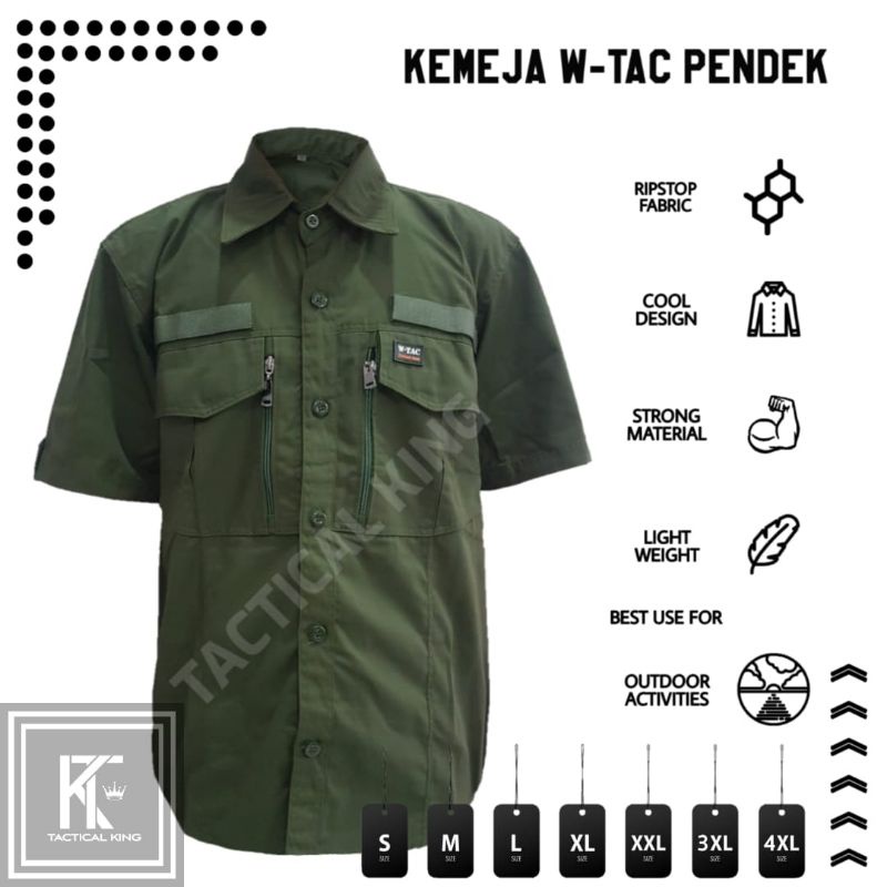 Kemeja Tactical W TAC Lengan Pendek