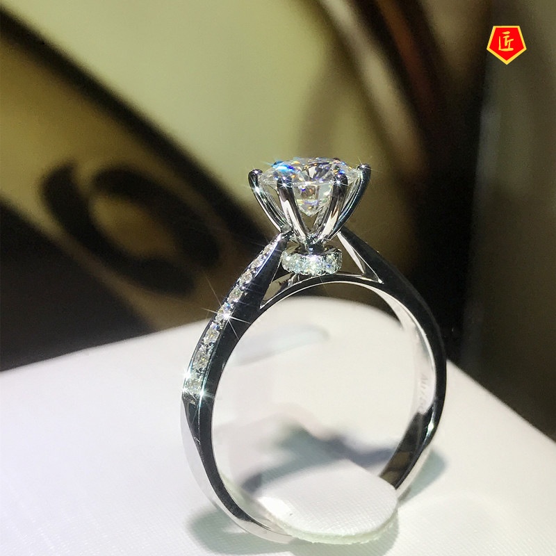 [Ready Stock]Classic Temperament 2 Karat Moissanite Ring