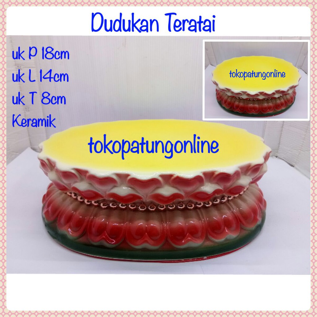 Dudukan Patung Teratai Keramik P018