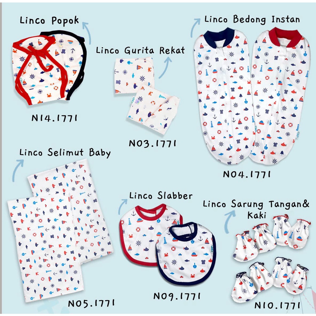 LINCO SETELAN BAYI MOTIF SAILOR / SETELAN BAYI