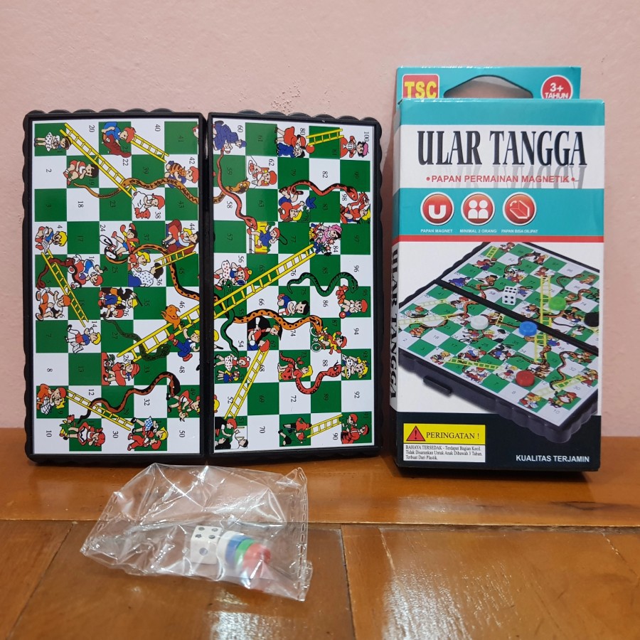 Mainan Ular Tangga Magnet - Mainan Papan Ular Tangga Magnetik