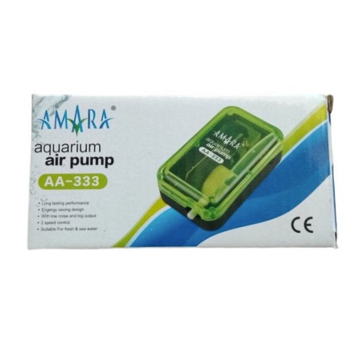 Amara AA 333 Aquarium Air Pump Aerator 1 Lubang AA333 Pompa Udara