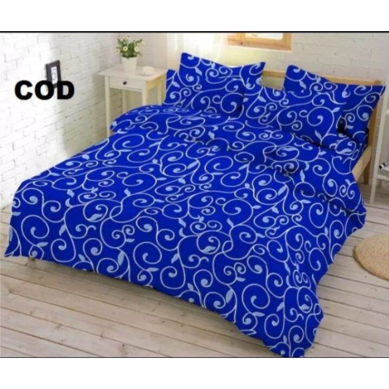 [ COD ] PROMO SPREI SEPREI SPRAI MURAH MOTIF DAUN BIRU UKURAN NO.1 180X200 SPREI MOTIF LV MOTIF GUCC