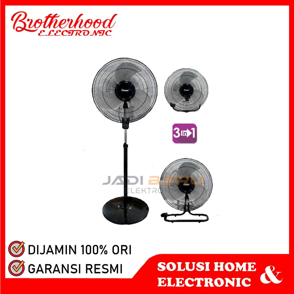 (BISA COD) KIPAS ANGIN 3 IN 1 KIPAS MEJA + DINDING + BERDIRI COSMOS SIF1804 / SIF-1804 / SIF 1804 [1