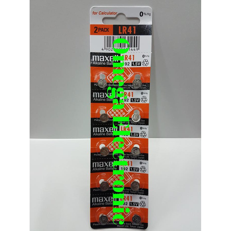 ORIGINAL Maxell LR 41 Baterai Battery Batre LR41 / AG3 / AG 3